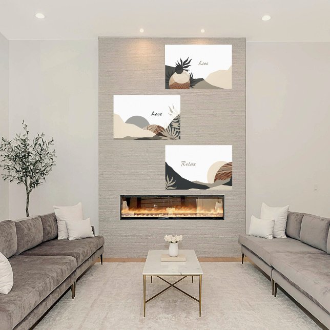 Soothing Abstract Earth Tones Mountain Canvas Art (Creator Uploaded)