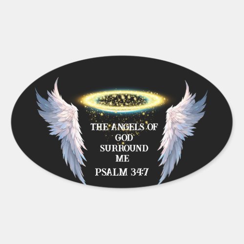 Soothing Christian Faith  Biblical Inspiration Oval Sticker