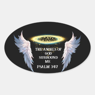 Soothing Christian Faith Biblical Inspiration Oval Sticker