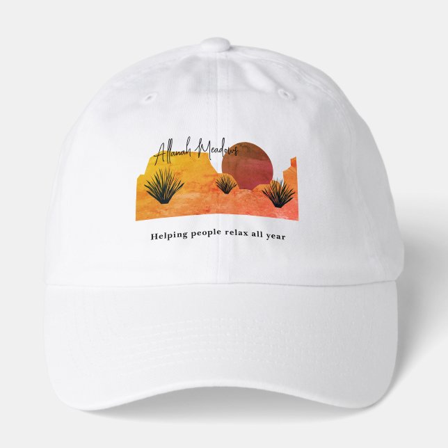 Soothing Desert Moon Meditation Cap (Front)