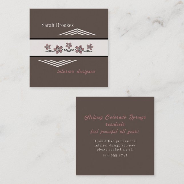 Soothing Earth Tones Cherry Blossom Business Card (Front/Back)