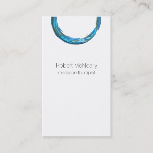 Soothing Green Blue Energy Circle Professional Appointment Card