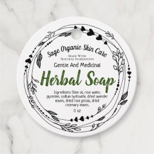 Soothing Herbal Eco Soap Business Packaging Favor Tags
