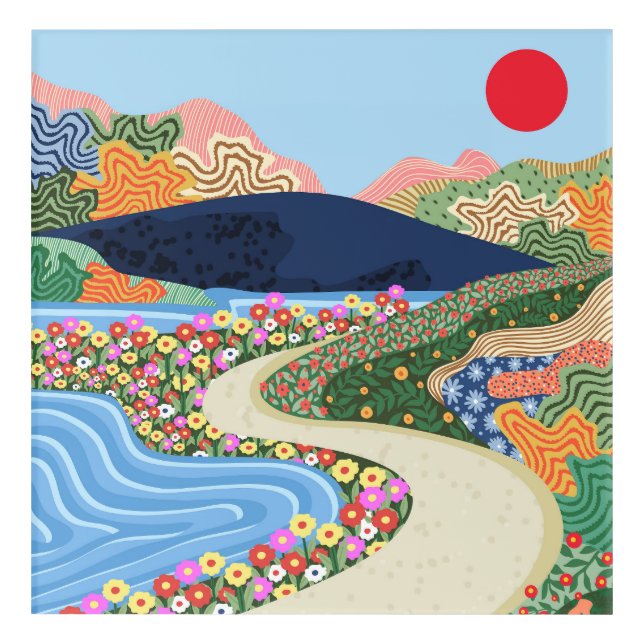 Soothing Horizon Acrylic Print (Front)