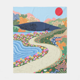 Soothing Horizon Fleece Blanket