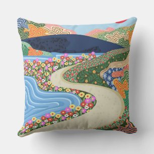 Soothing Horizon Throw Pillow
