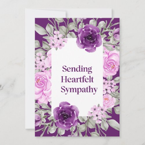 Soothing Lavender Farewell Rose Garden Sympathy  Invitation