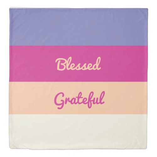 Soothing Lavender_Pink Gratitude Duvet Cover
