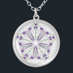 *~* Soothing Mandala -Healing Energy via Anna Rosa Silver Plated Necklace<br><div class="desc">JEWELRY WITH INTENTION (R) As a professional distance spiritual energy healer since 2001, I have learned, developed and utilized the power of energy healing intention. All my JEWELRY WITH INTENTION (R) carries the healing energy of positive manifestation. This sterling silver healing energy mandala necklace is ready to receive your own...</div>