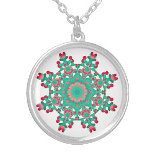 *~* Soothing Mandala -Healing Energy via Anna Rosa Silver Plated Necklace
