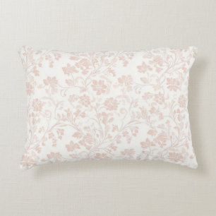 soothing muted apricot trendy color round pillow
