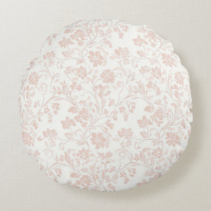 soothing muted apricot trendy color round pillow