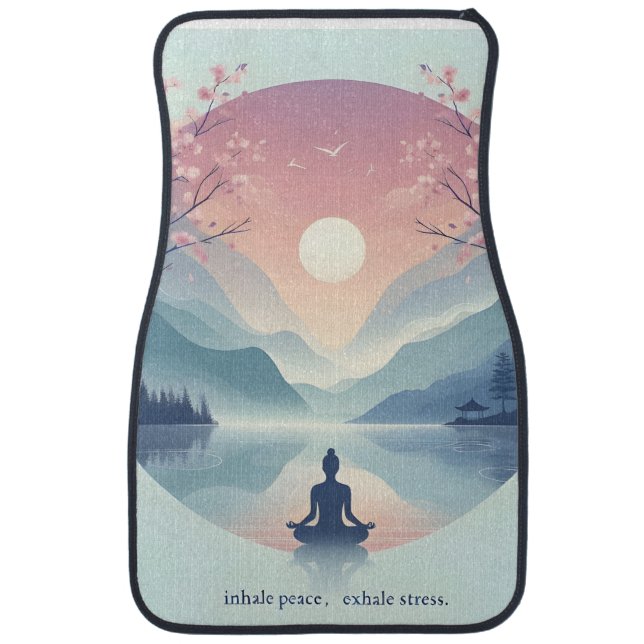 Soothing Nature Meditation Art Car Floor Mat (Front)