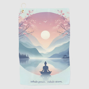 Soothing Nature Meditation Art Golf Towel