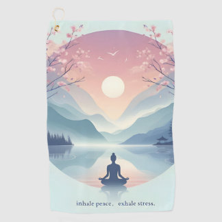 Soothing Nature Meditation Art Golf Towel