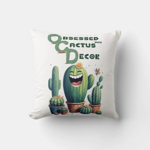 Soothing OCD Spikes Cactus pillow