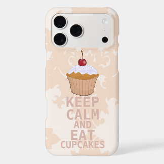Soothing Peachy Damask KEEP CALM AND Eat Cupcakes iPhone 17 Pro Max Case