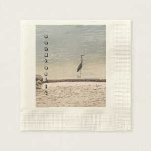 Soothing sand and heron lake life Sandtastic Napkins