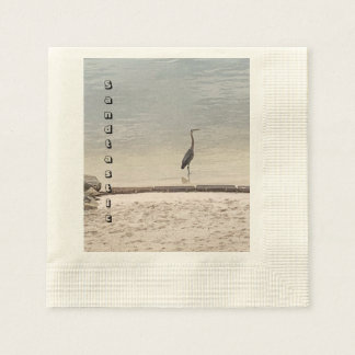 Soothing sand and heron lake life Sandtastic Napkins