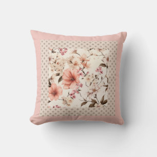 Soothing soft apricot throw pillow