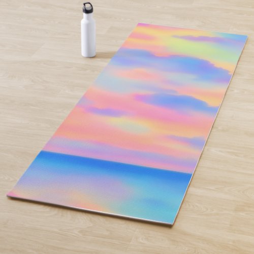 Soothing Sunrise Watercolor Yoga Mat