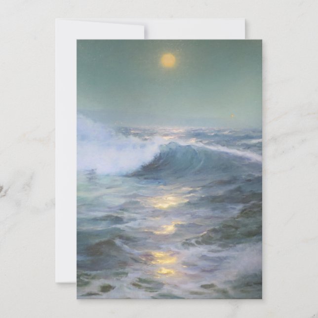 Soothing sunset painting invitation (Front)