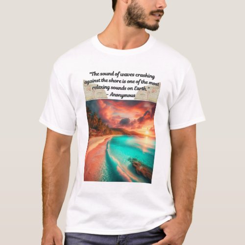 Soothing Waves Beach Sunset T_Shirt T_Shirt