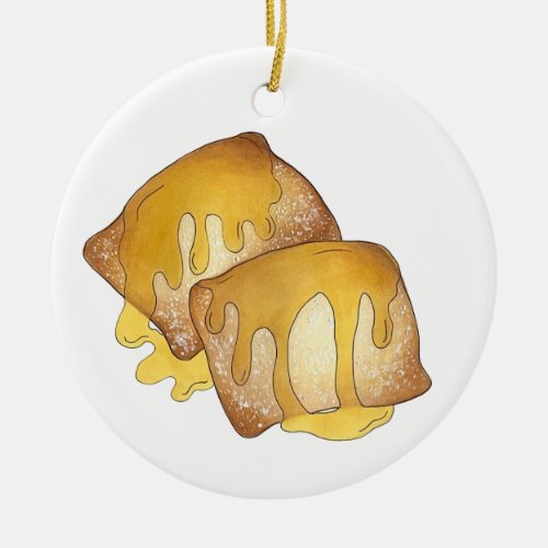 Sopaipilla Sopapilla Cachanga Sopaipa Fried Pastry Ceramic Ornament
