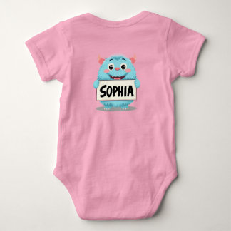 Sophia and the Friendly Blue Monster Baby Bodysuit