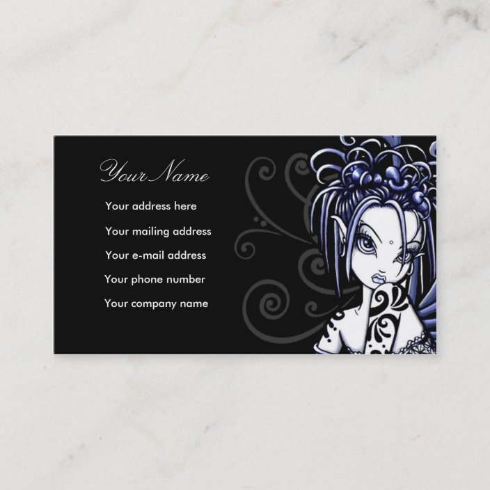 Sophia Blue Tattoo Fairy Art Business Cards Zazzle Com