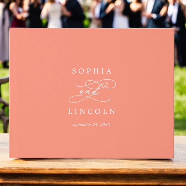 SOPHIA Bright Coral Summer Monogram Wedding Guest Book (SOPHIA Bright Coral Summer Monogram Wedding Guest Book)