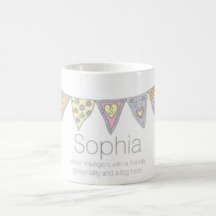 Sophia bunting custom name and meaning mug