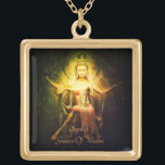 Sophia Goddess Of Wisdom Gold Plated Necklace<br><div class="desc">Sophia was,  and is,  one of the most worshiped Goddesses. Even today,  a huge Sophia cult still exists. Her name means "Wisdom". Sophia is the Greek version of her name. Others include:

Hohkma (Hebrew)
Sapienta (Latin)
Mother of All (Gnostic)
Holy Spirit (Early Christian)</div>