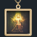 Sophia Goddess Of Wisdom Gold Plated Necklace<br><div class="desc">Sophia was,  and is,  one of the most worshiped Goddesses. Even today,  a huge Sophia cult still exists. Her name means "Wisdom". Sophia is the Greek version of her name. Others include:

Hohkma (Hebrew)
Sapienta (Latin)
Mother of All (Gnostic)
Holy Spirit (Early Christian)</div>
