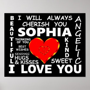 Sophia I Love You Poster