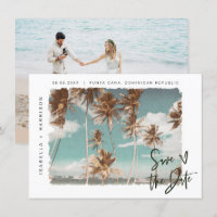 SOPHIA | Island Beach Tropical Palm Save the Date