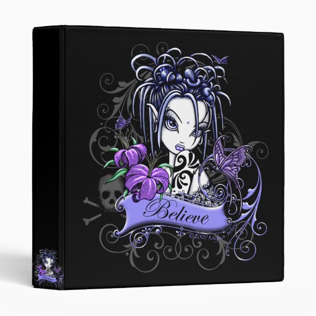 "Sophia Lilly" Believe Fairy Art Avery Binder (Front/Spine)