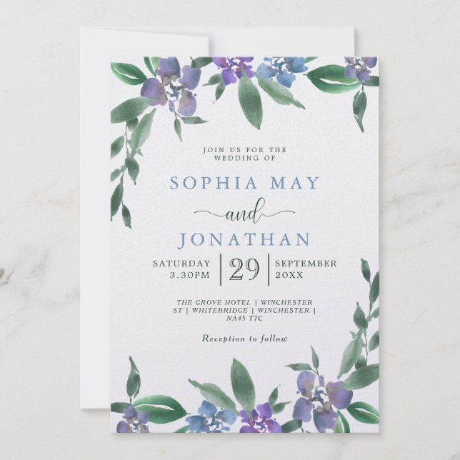 Sophia May country rustic summer wedding Holiday Card (Front)