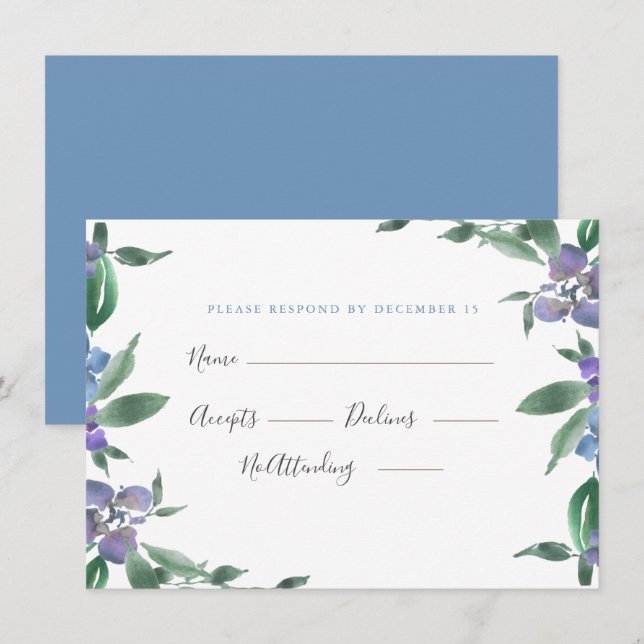 Sophia May garden summer wedding Invitation (Front/Back)