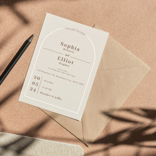 SOPHIA Modern Desert Boho Arch Wedding Invitation