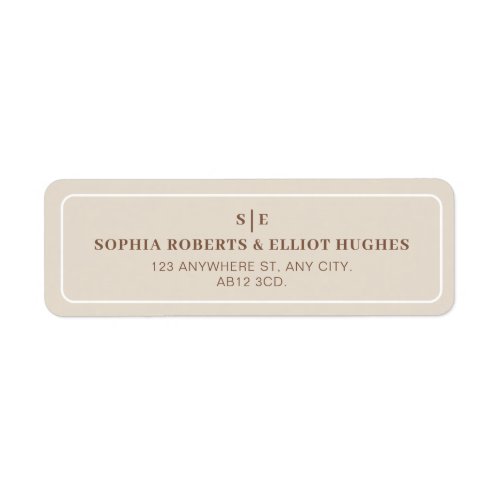 SOPHIA Modern Desert Wedding Return Address Label