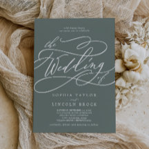 SOPHIA Modern Tropical Green Simple Sage Wedding