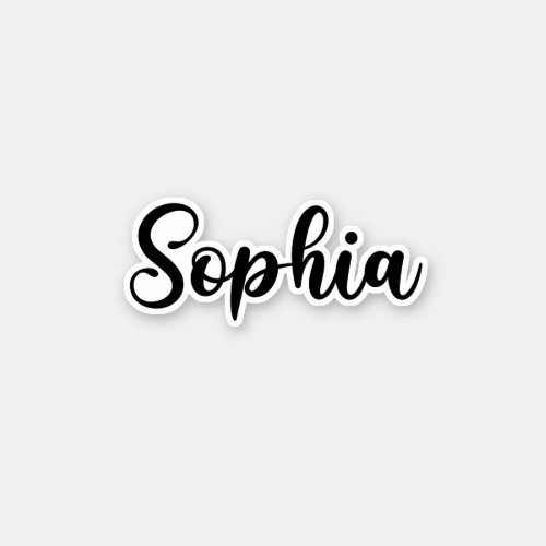 Sophia Name _ Handwritten Calligraphy Sticker