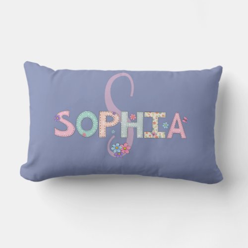 Sophia Personalized name  Lumbar Pillow