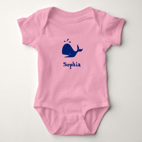 Sophia pick name  Whale Baby Bodysuit