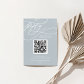 SOPHIA QR Code Coastal Blue Boho Chic Wedding RSVP Card