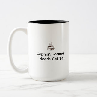 Sophia’s Mom | Custom Name Parent Gift Two-Tone Coffee Mug