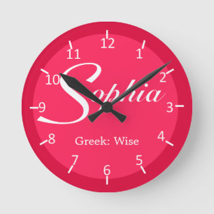 Sophia Strawberry Two-Toned Round Clock