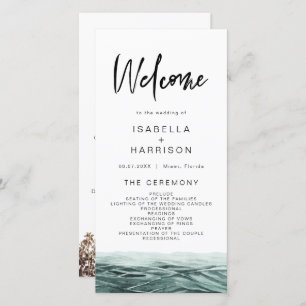 SOPHIA Tropical Beach Ocean Palm Wedding Program