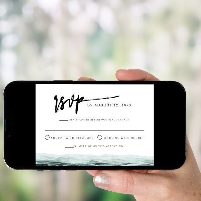 SOPHIA | Tropical Ocean Watercolor RSVP Card (Front Digital)
